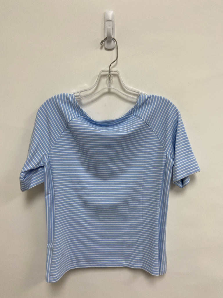 NWT Talbots Size SP Blue White Striped Petite Top