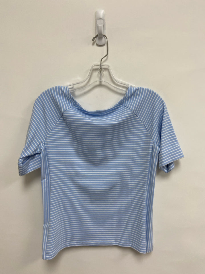 NWT Talbots Size SP Blue White Striped Petite Top