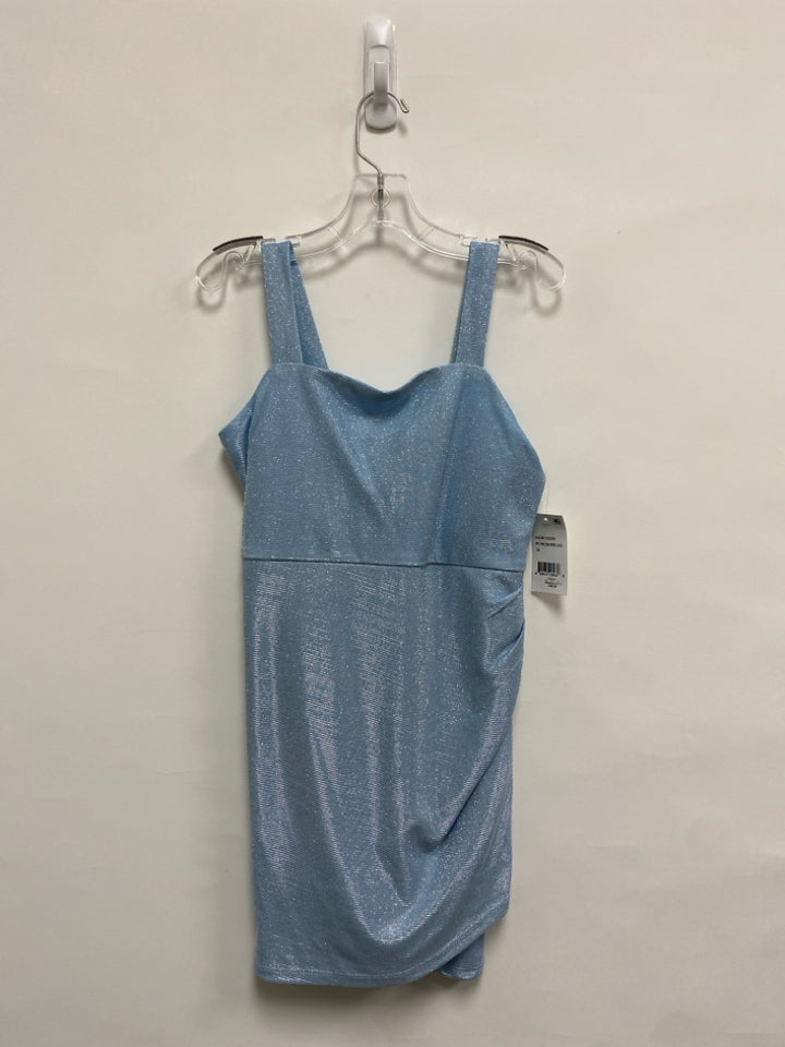 NWT SIZE 10 Powder Blue Silver Sparkle Sleeveless Girl&