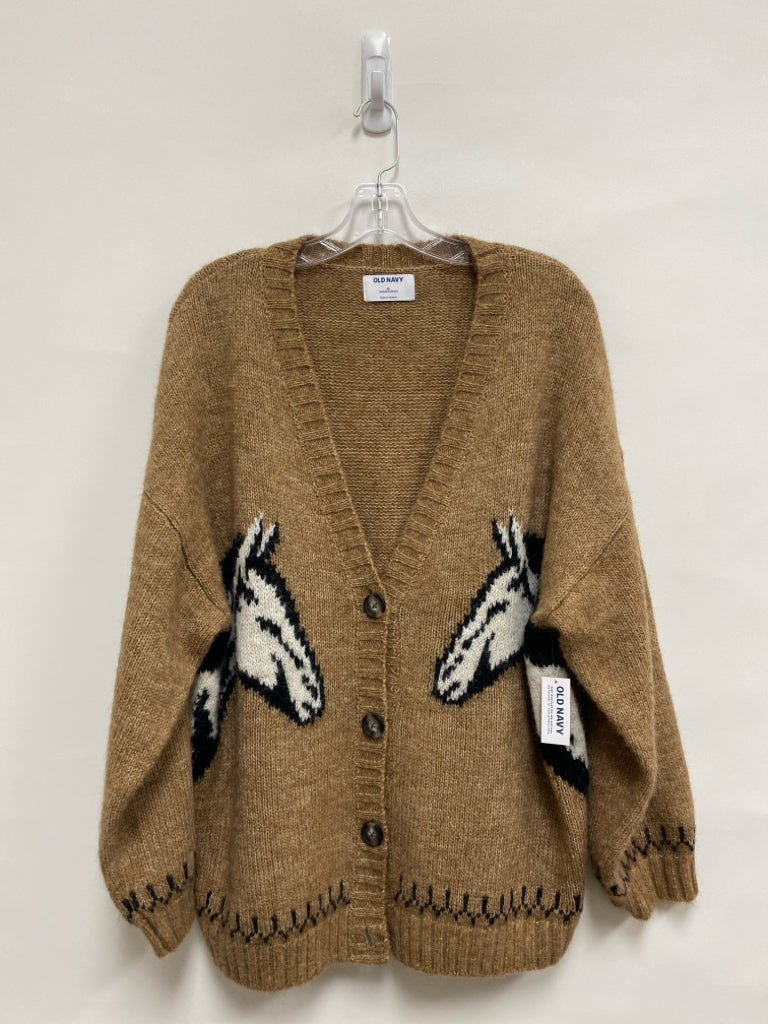 NWT Old Navy  SIZE  XL Brown Black/White Horses Plus Size Sweater