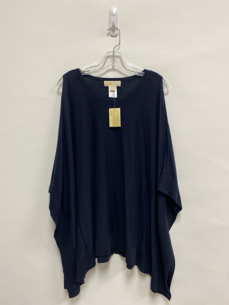 NWT Michael Kors Size M Navy Cold Shoulder Ladies Sweater