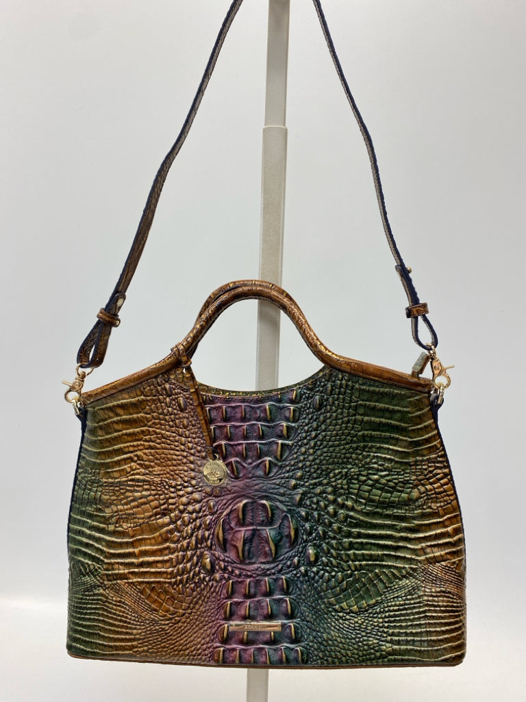 Brahmin Brown Multi-Color Ombre Leather Handbag