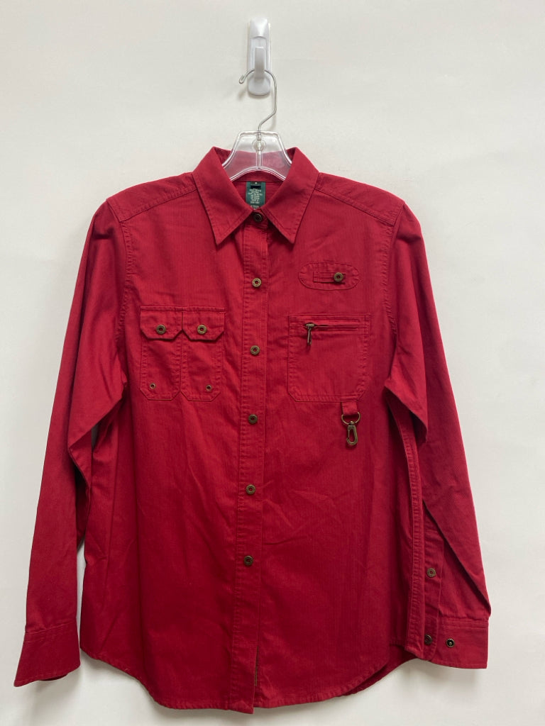 Ralph Lauren Size S Red Button Up Corduroy Ladies Top