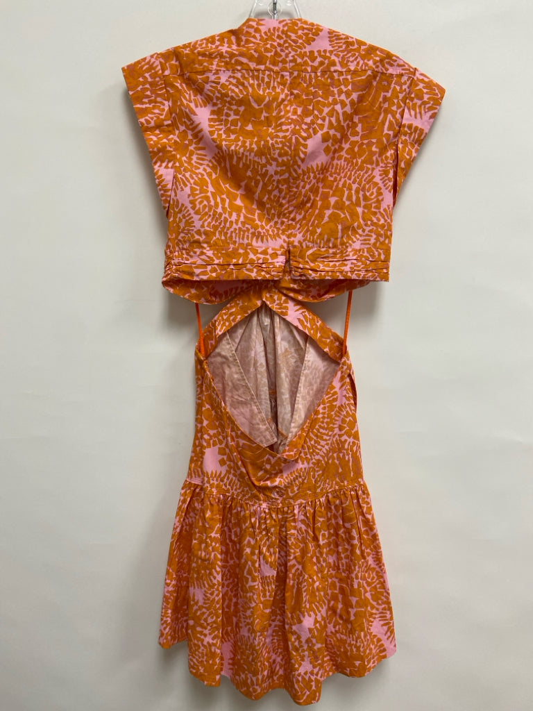 NWT A.L.C. Size 8 Orange Pink Cut-Out Ladies Dress