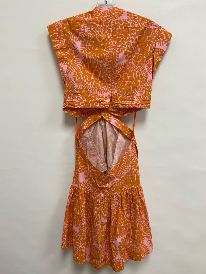 NWT A.L.C. Size 8 Orange Pink Cut-Out Ladies Dress