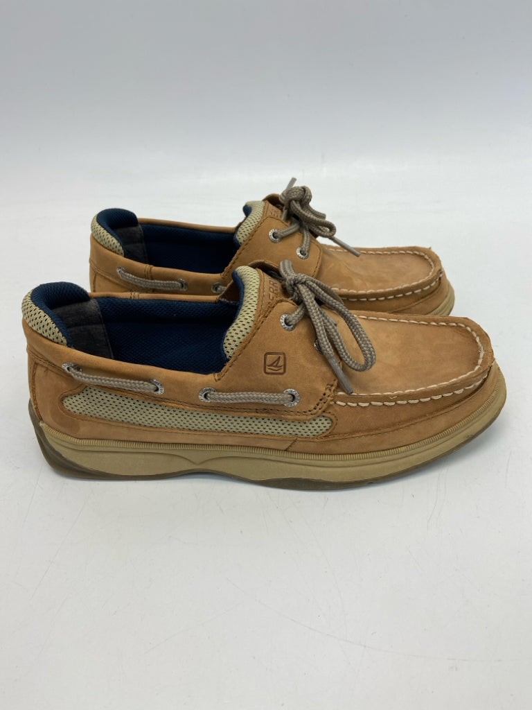Sperry SIZE 6 Brown Tan Lace-Up Boy&