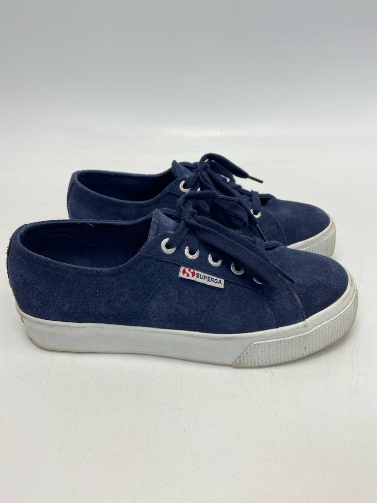 Superga  Size 5 Blue Lace-up Sneakers