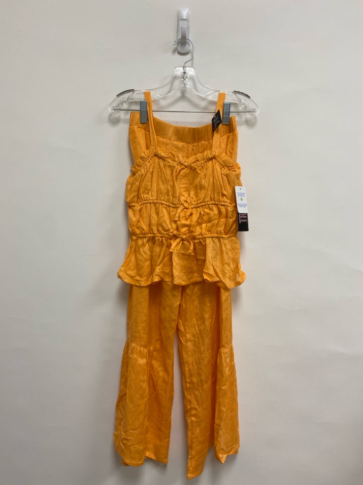 NWT SIZE 10/12 Orange Gold Color Shimmery Sleeveless Girl&