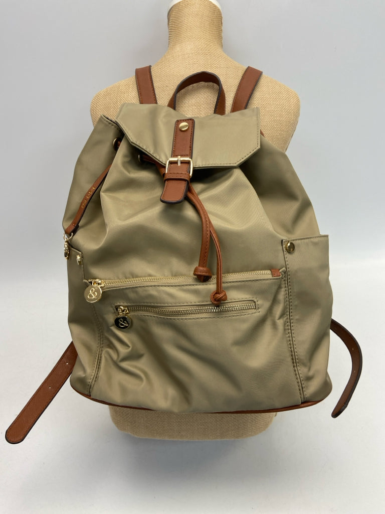 Tan Nylon Backpack