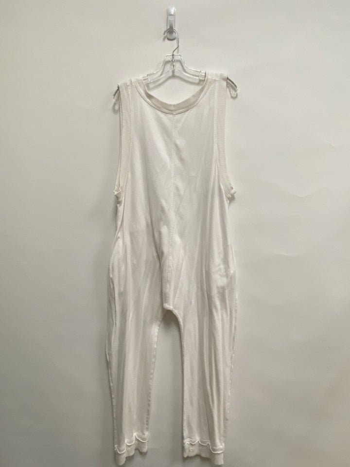Free People Size S White Sleeveless Ladies Jumpsuit