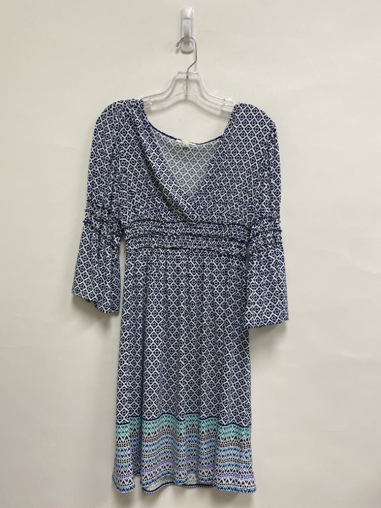 Sophie Max Size L Natural White Squares Ladies Dress