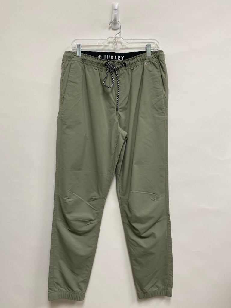 Hurley Size L Olive Green Joggers Men&