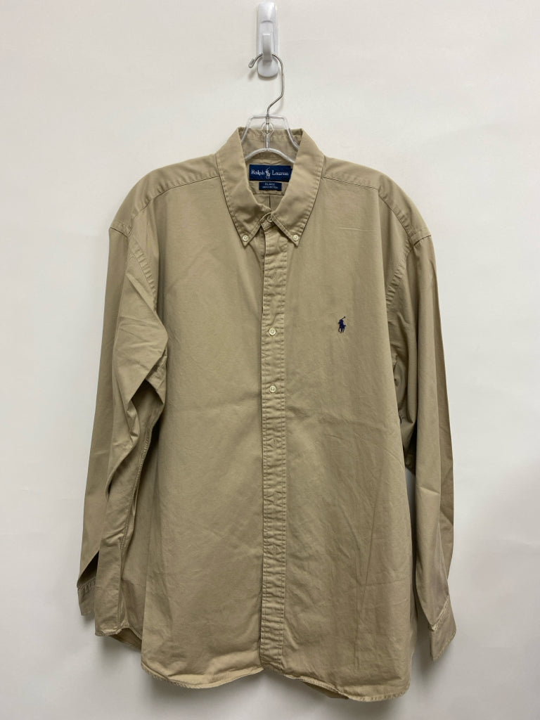 Ralph Lauren Size L Beige Button Up Men&