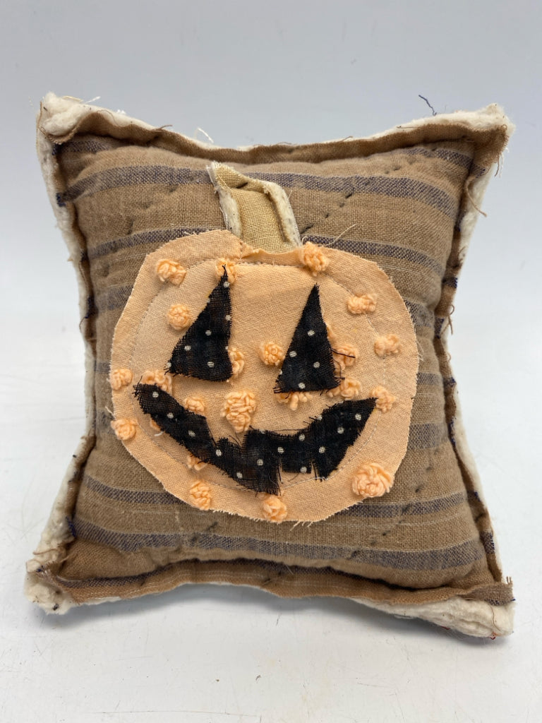 Tan Orange Stuffed Fabric Halloween