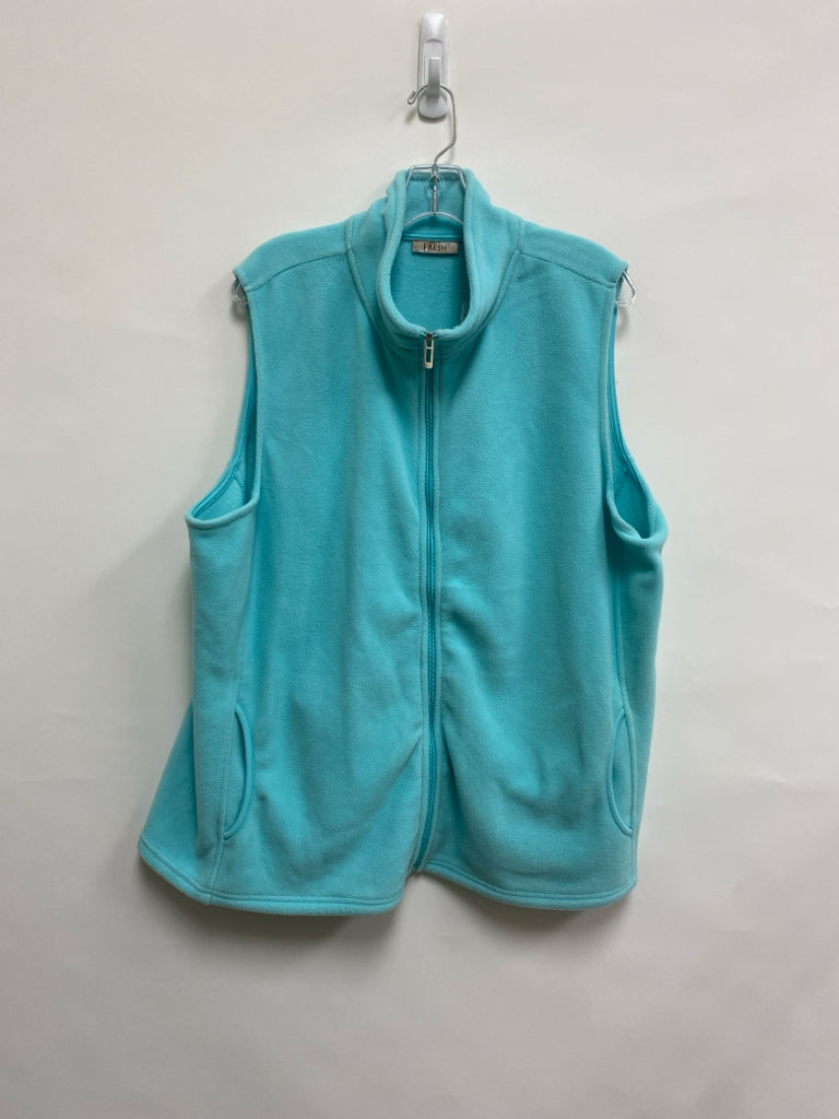 NWT Size 2X Aqua Fleece Plus Size Vest