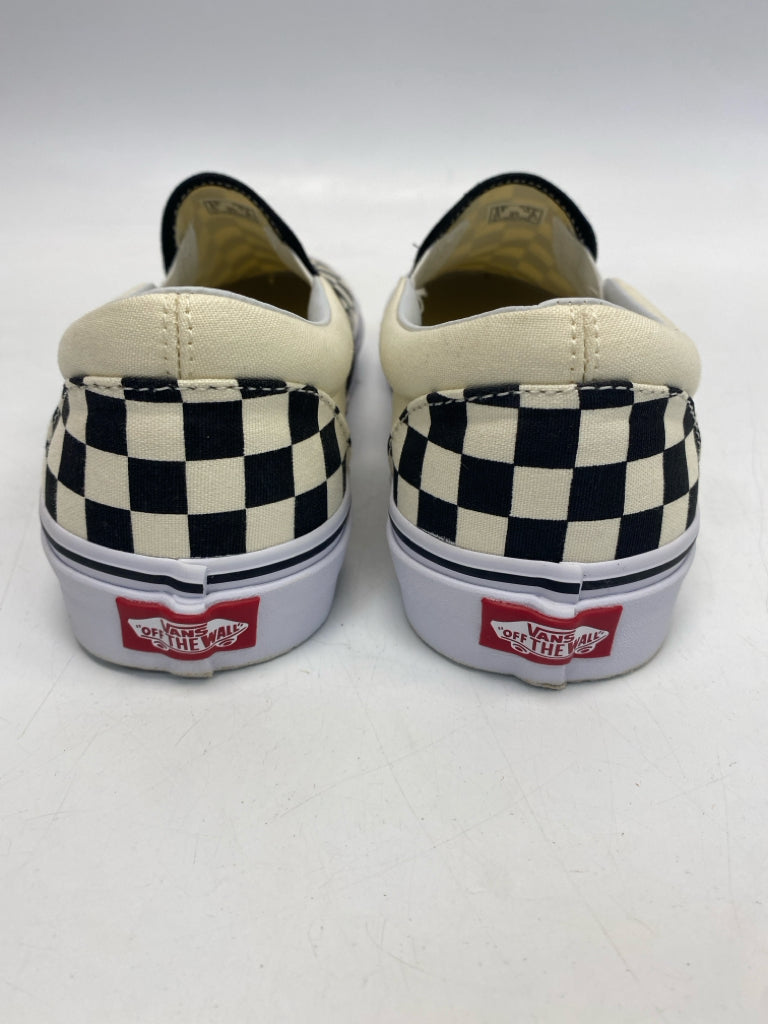 NWOT Vans US Shoe Size 10.5 Cream Black Checkered Sneakers
