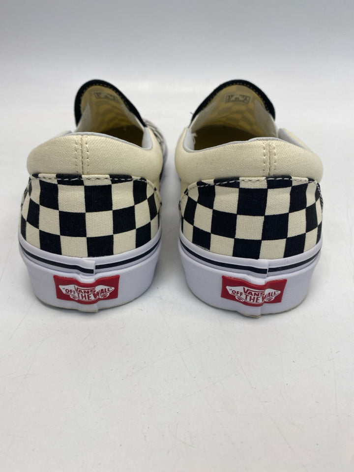 NWOT Vans US Shoe Size 10.5 Cream Black Checkered Sneakers