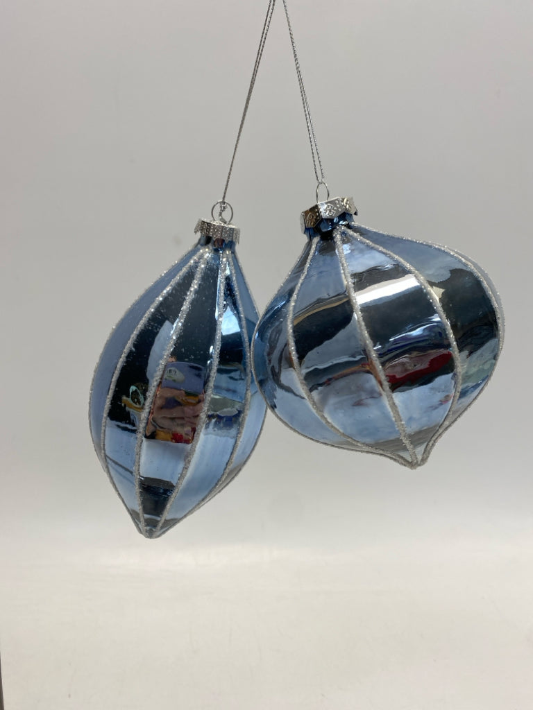 Blue Silver Ornaments