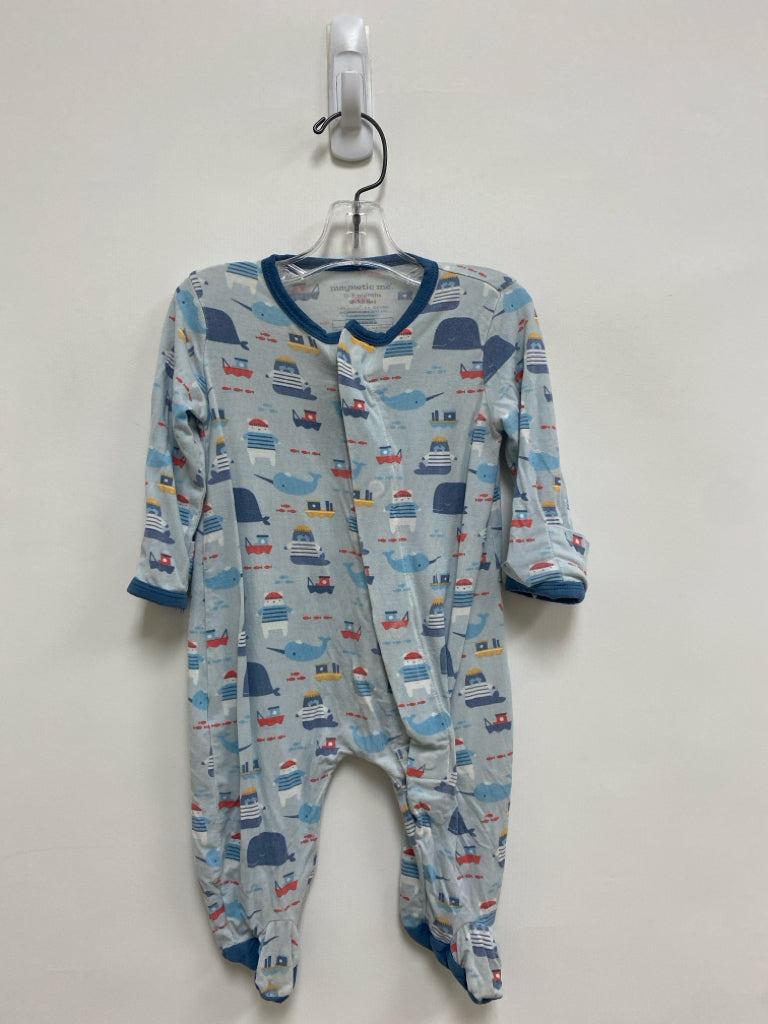 Magnetic Me SIZE 0-3M Pale Blue Red/White Sea Creatures Boy&