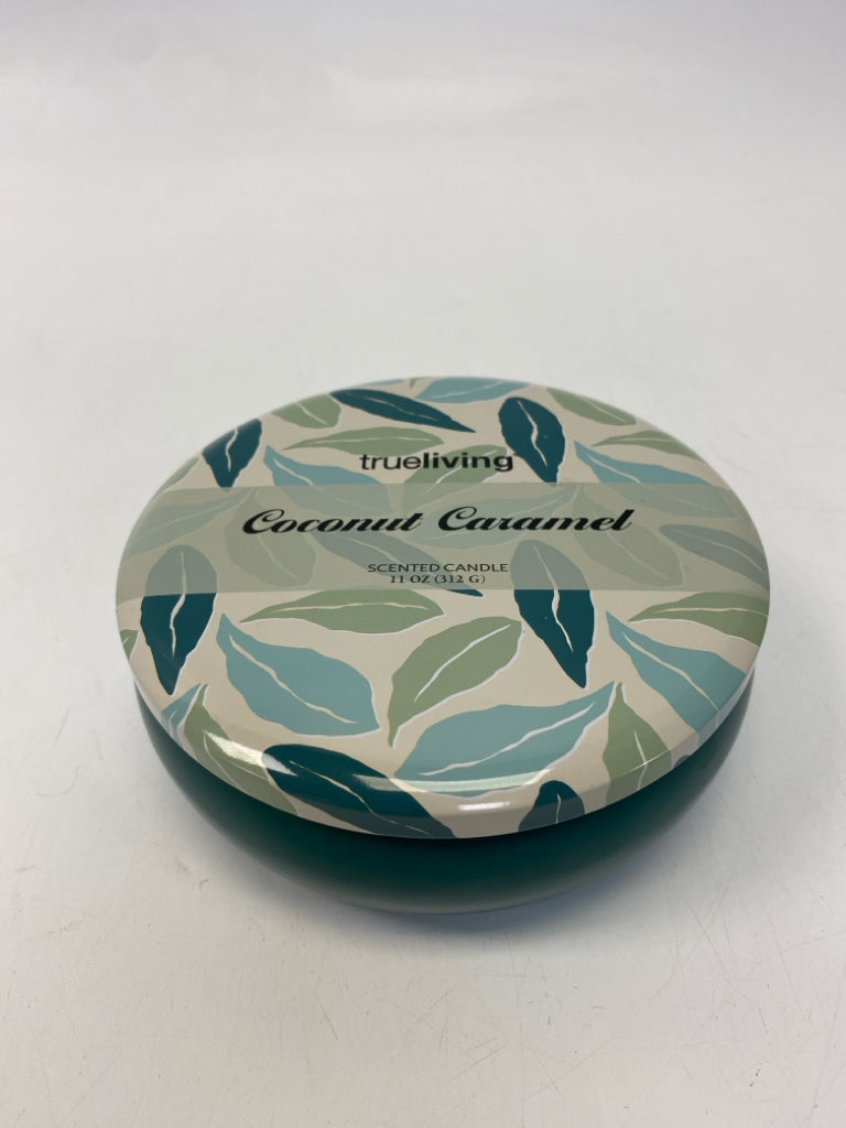 Teal Green Metal Candle