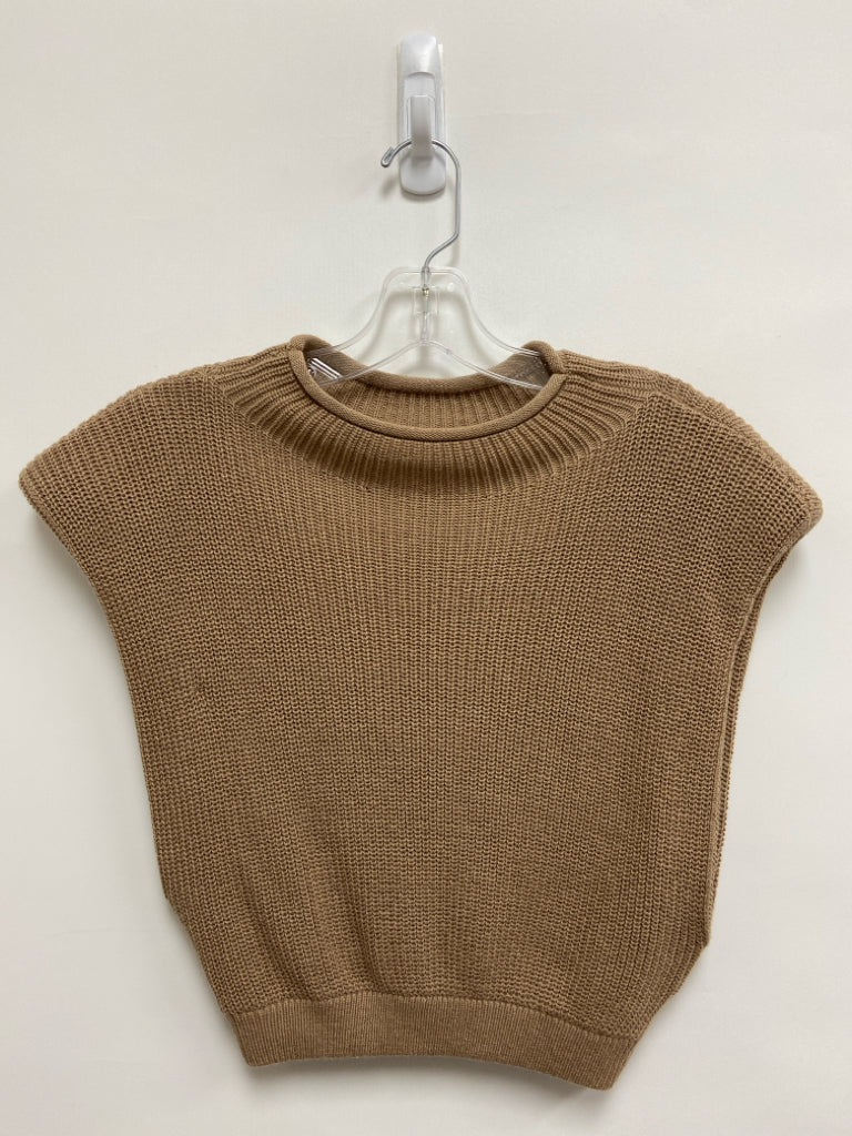 Size M Tan Sleeveless Ladies Sweater