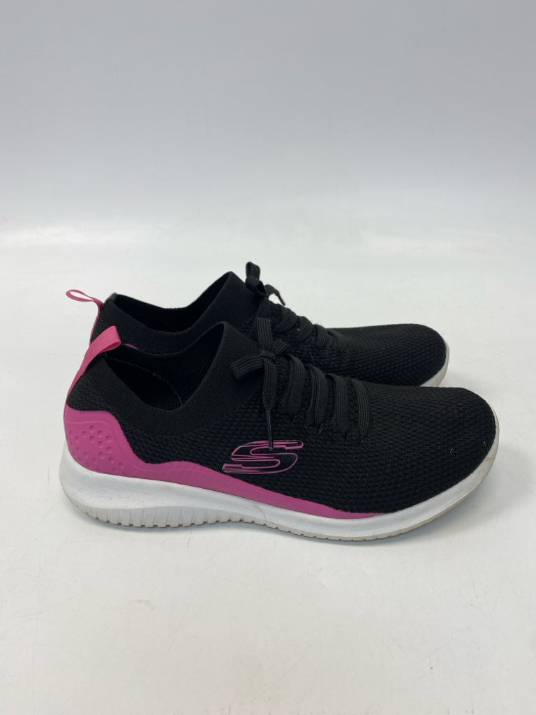 Skechers  Size 8 Black Pink Sneakers