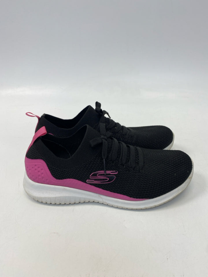 Skechers  Size 8 Black Pink Sneakers