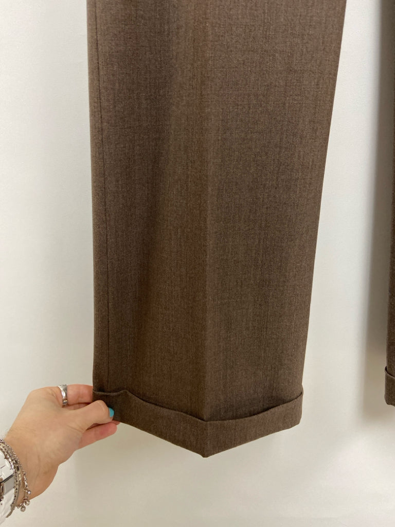 NWT Lauren Ralph Lauren Size 10 Brown Wide Leg Ladies Pants