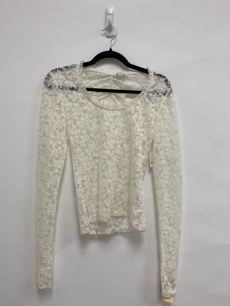NWT Free People Size XS Ivory Lace Ladies Top