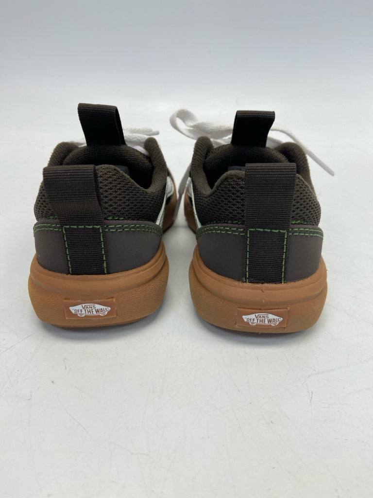 NWOT Vans SIZE 12 Dark Brown White Lace-Up Boy&