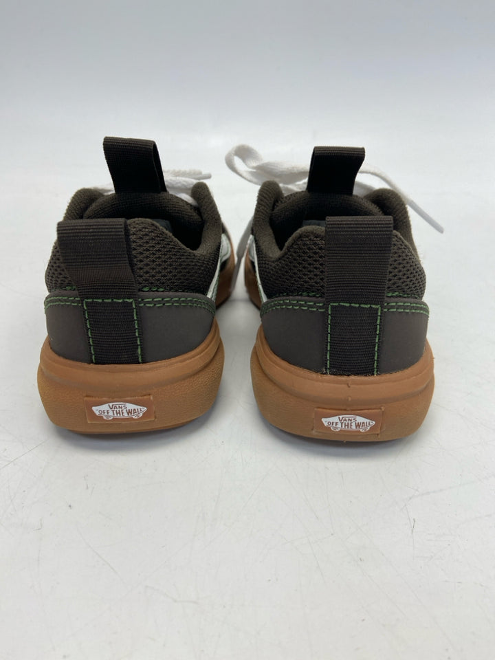 NWOT Vans SIZE 12 Dark Brown White Lace-Up Boy&