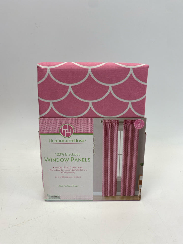 NEW Huntington Home Pink White Curtains