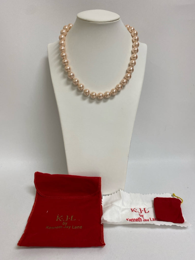Kenneth Jay Lane Pink Pearl Necklace