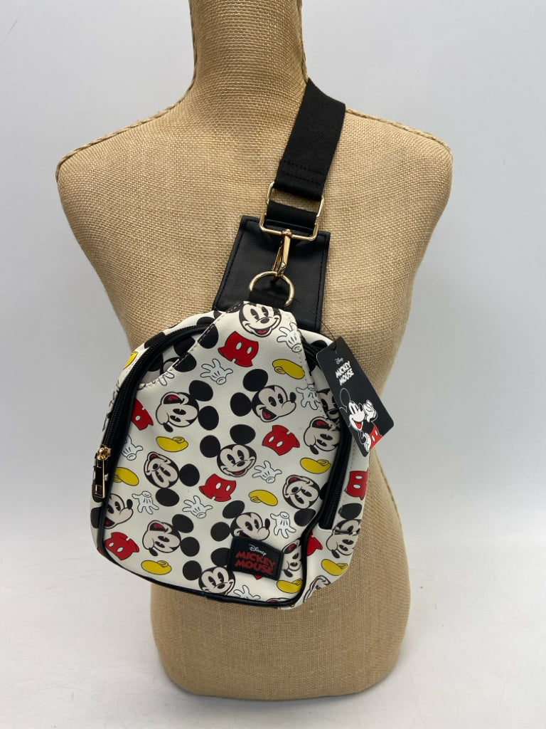 NWT Disney Cream Black/Red Mickey Backpack