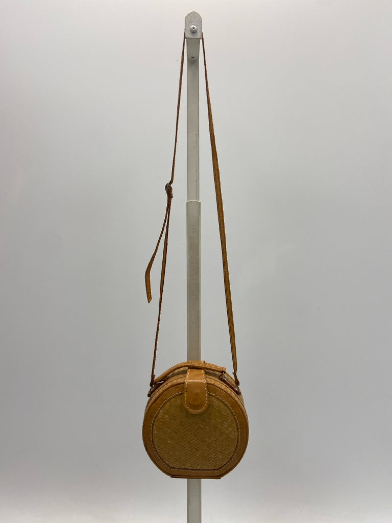 Brown Woven Handbag