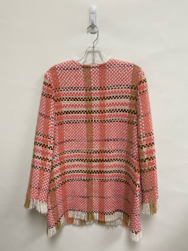 NWT VILAGALLO Size M Coral/White Beige Woven Ladies Jacket