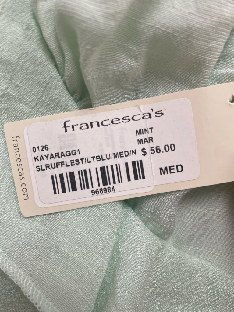 NWT Mi ami Size M Mint Green Ruffles Ladies Dress