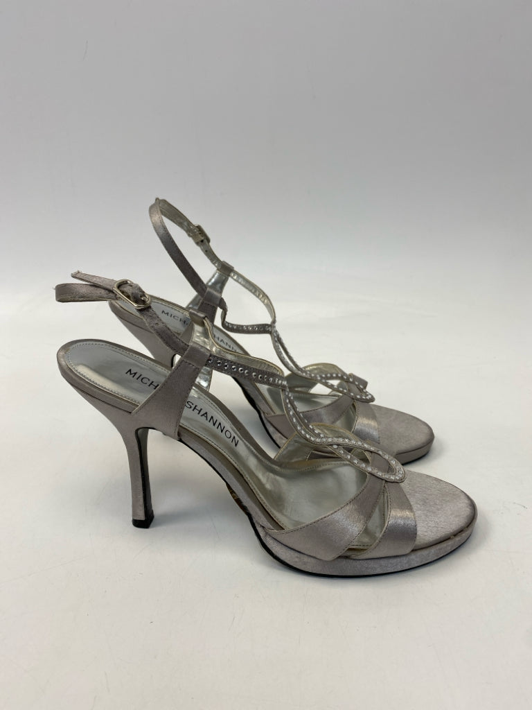 Size 9 Silver Rhinestone(s) Sandals