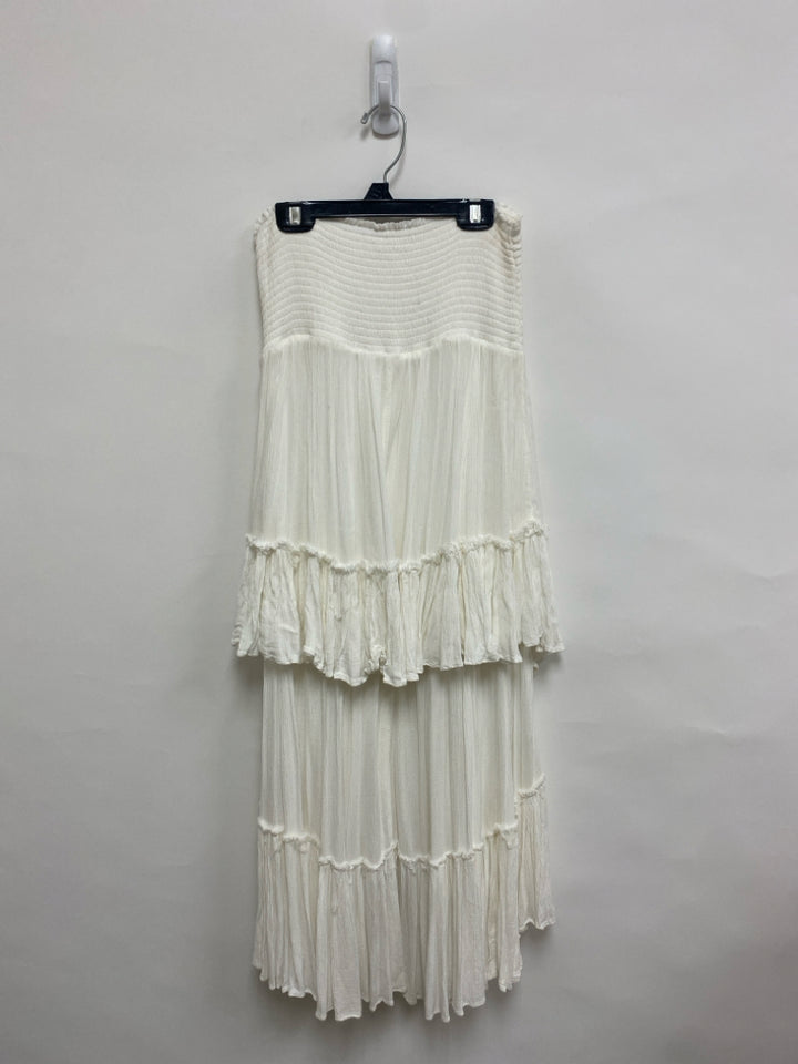 Free People Size S White Tiered Ladies Skirt