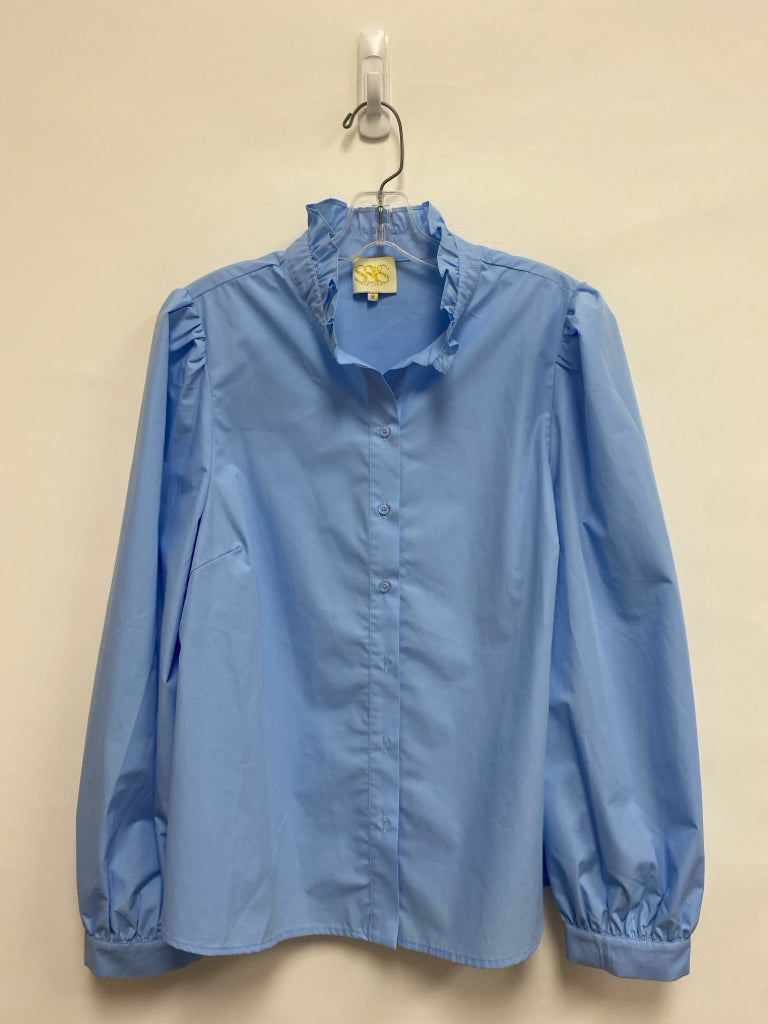 Size M Light Blue Ruffles Ladies Top