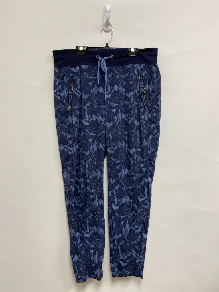 Athleta Size 10 Navy/Blue Floral Athletic Pants