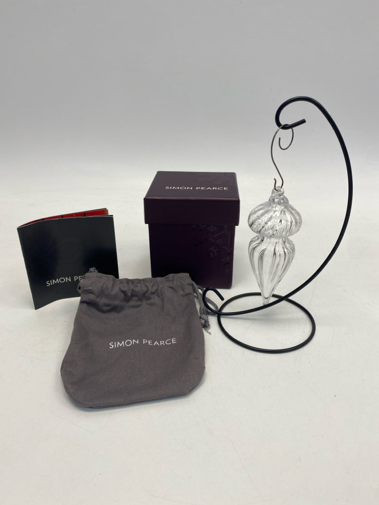 Clear Swirl Glass Ornaments
