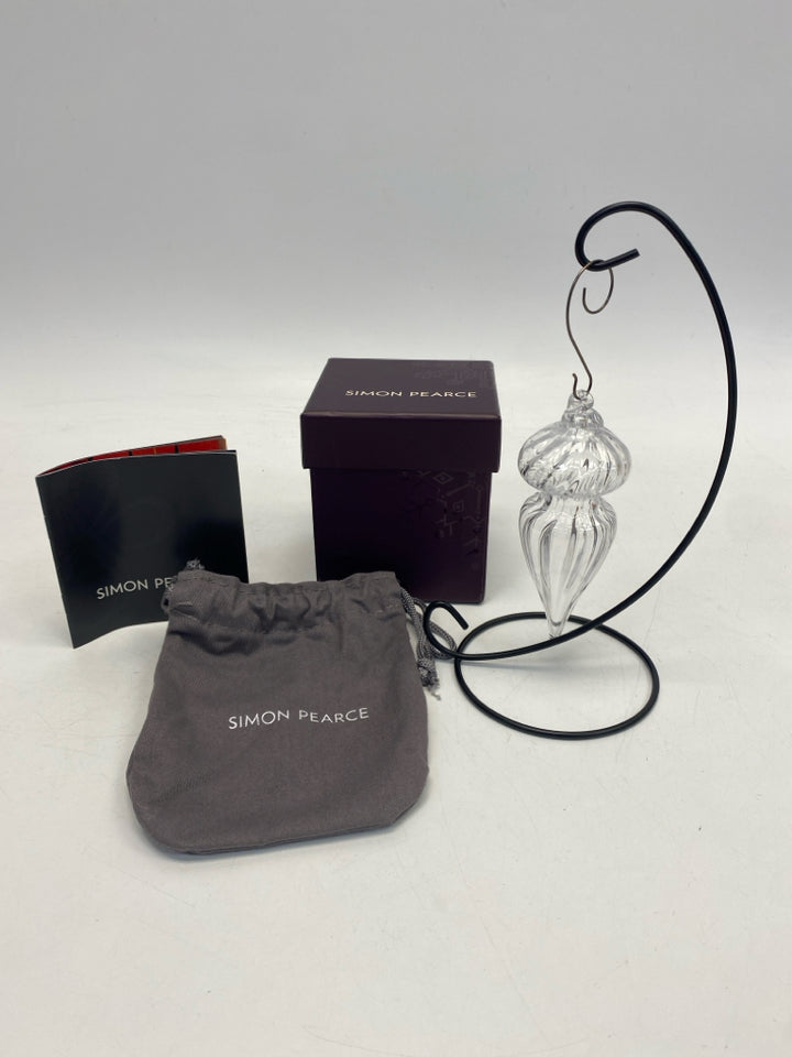 Clear Swirl Glass Ornaments