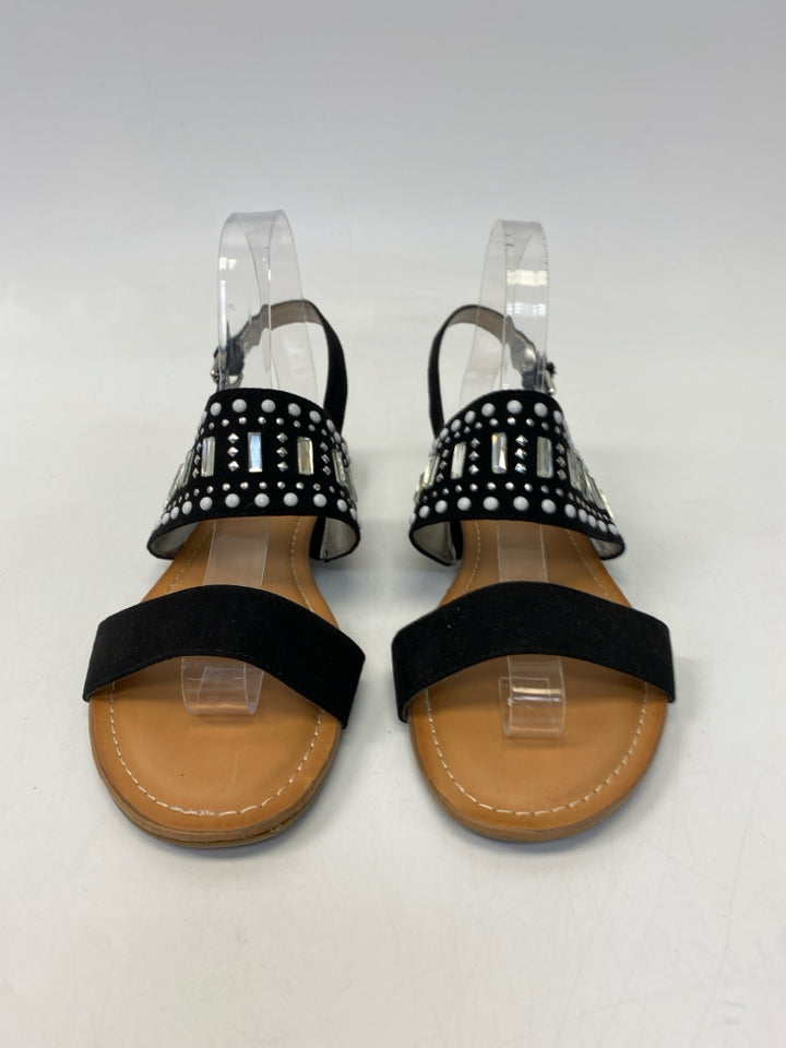 Carlos  Size 8.5 Black Beaded Sandals