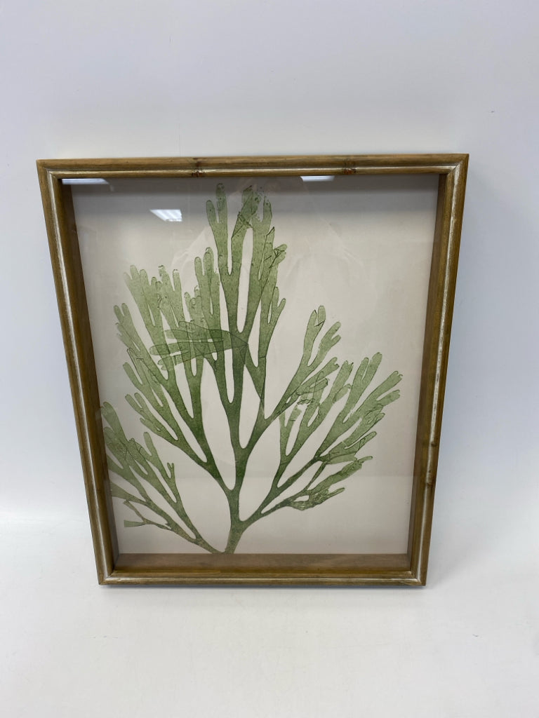 Green/White Framed Art