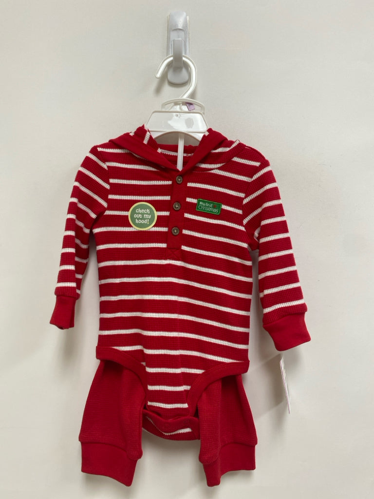 NWT Little Me SIZE 9M Red/White Stripes Boy&