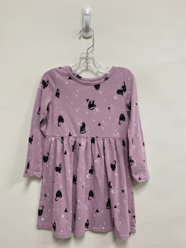 Cat &amp; Jack SIZE 5T Lavender Black/White Cats Girl&