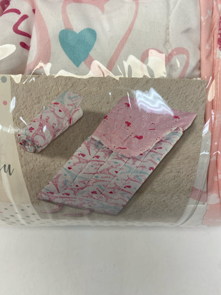 NEW/PKG White Pink Kids Bedding