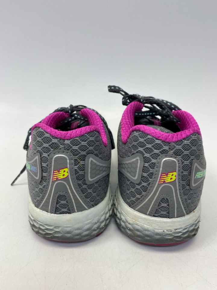 New Balance US Shoe Size 8 Gray Fuchsia Lace-up Sneakers