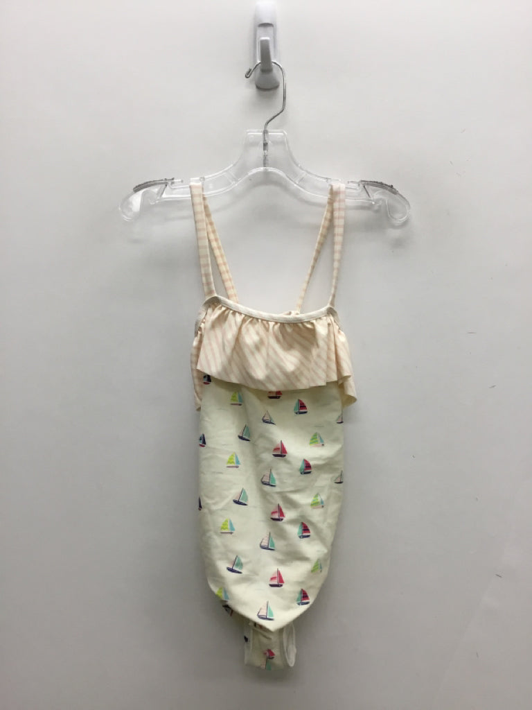 Janie and Jack SIZE 12 Cream/Pink Multi Color Boats Girl&